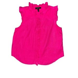 Ellen Tracy top ruffled collar size small